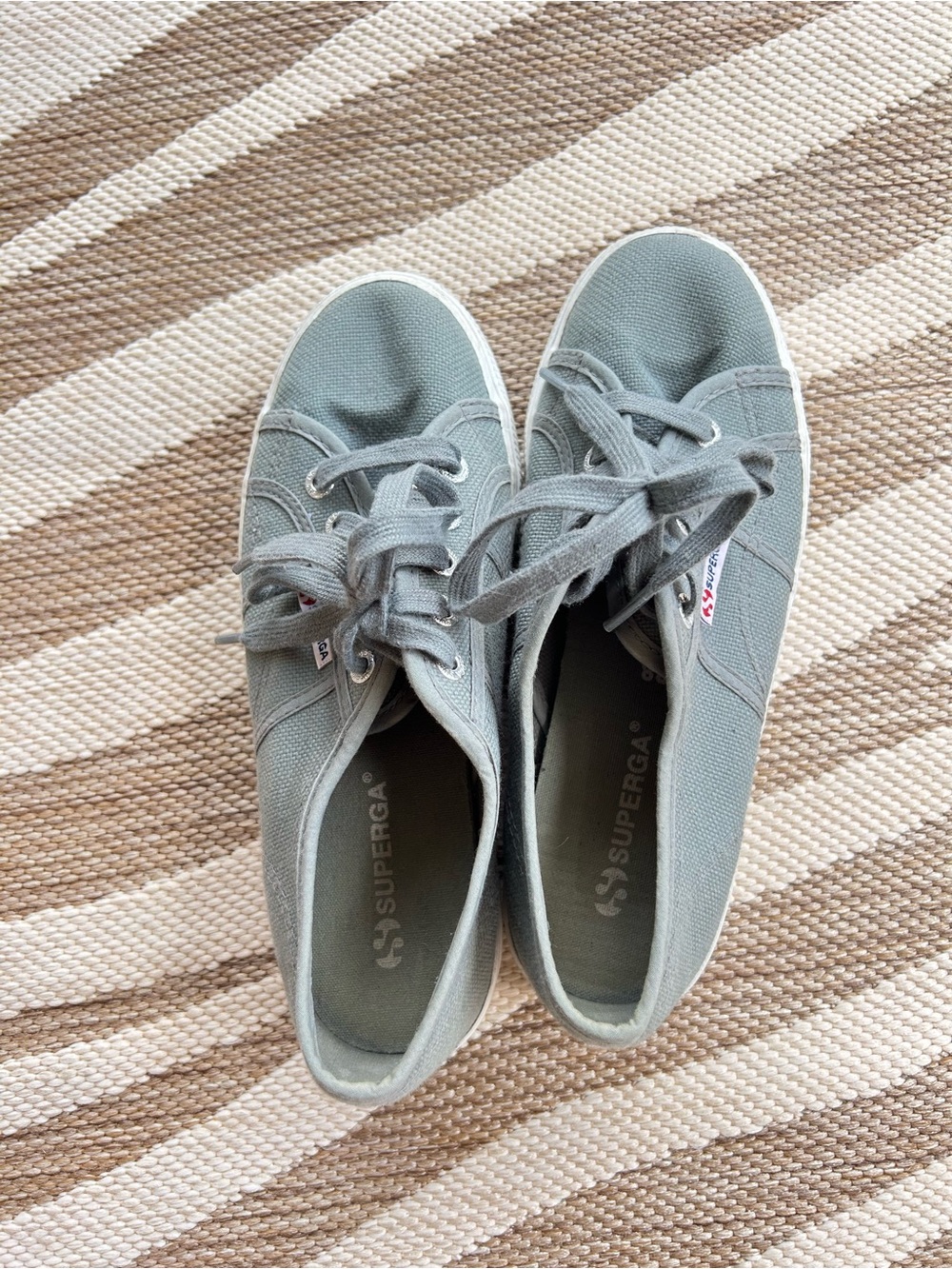 Superga Green Platform Canvas Sneakers size 38 - Picture 7 of 7